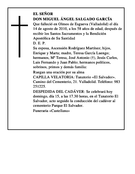 Don Miguel Ángel Salgado García