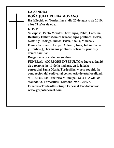Doña Julia Rueda Moyano