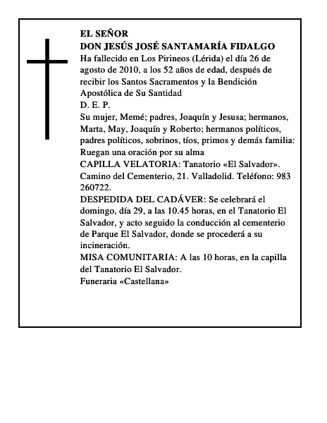 Don Jesús José Santamaría Fidalgo
