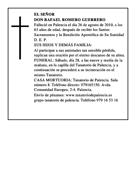 Don Rafael Romero Guerrero