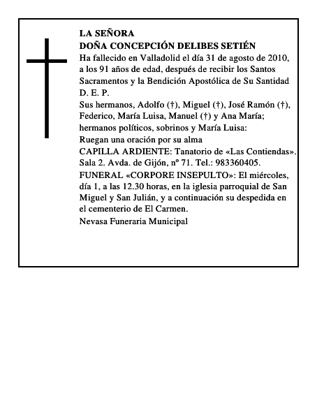 Doña Concepción Delibes Setién