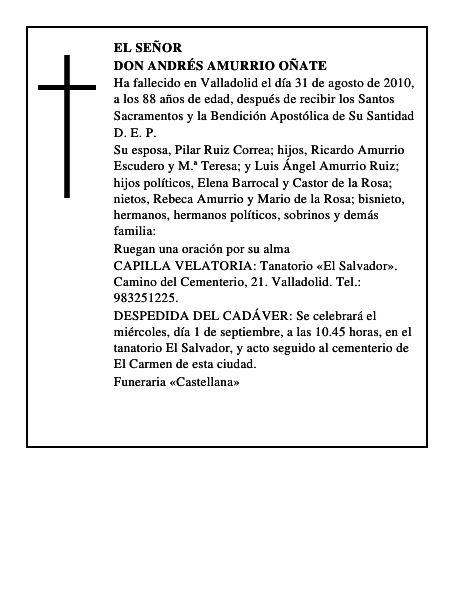 Don Andrés Amurrio Oñate