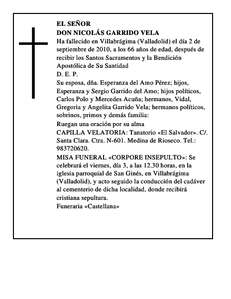 Don Nicolás Garrido Vela