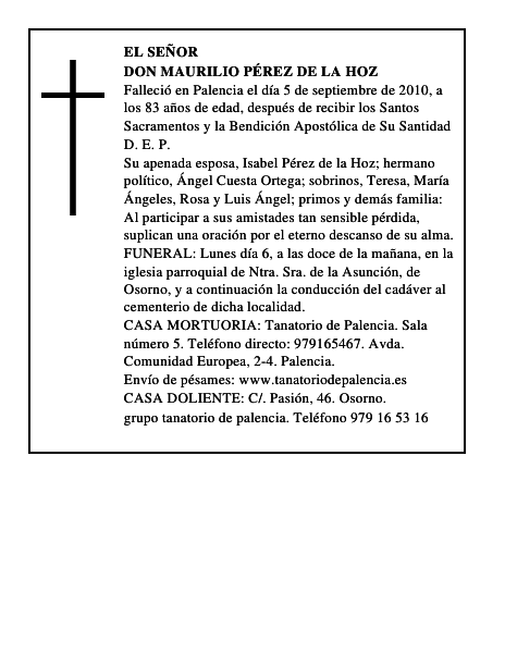Don Maurilio Pérez de la Hoz