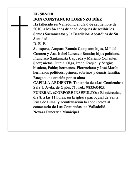 Don Constancio Lorenzo Díez