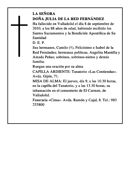 Doña Julia de la Red Fernández