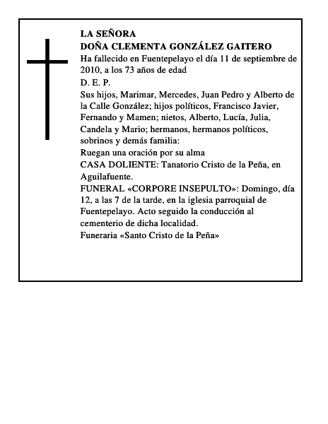 Doña Clementa González Gaitero