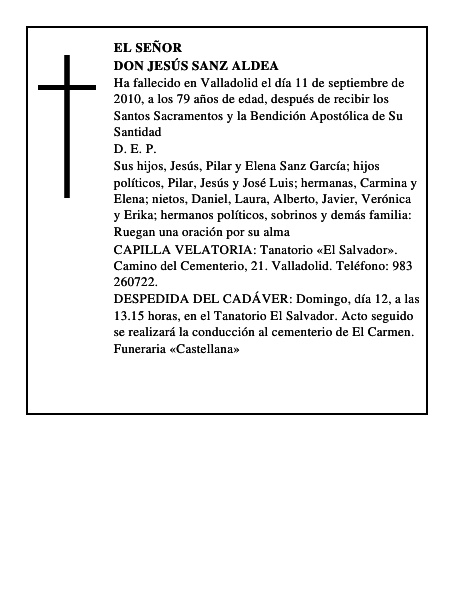 Don Jesús Sanz Aldea