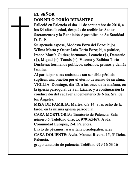 Don Nilo Torío Durántez
