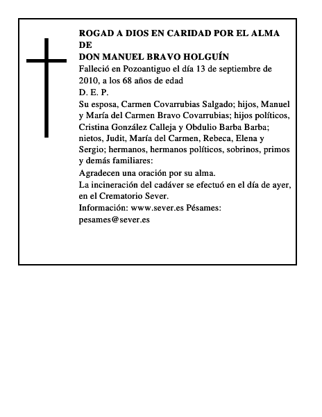 Don Manuel Bravo Holguín