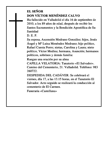 Don Víctor Menéndez Calvo