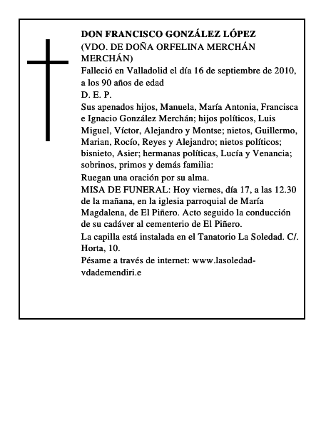 Don Francisco González López