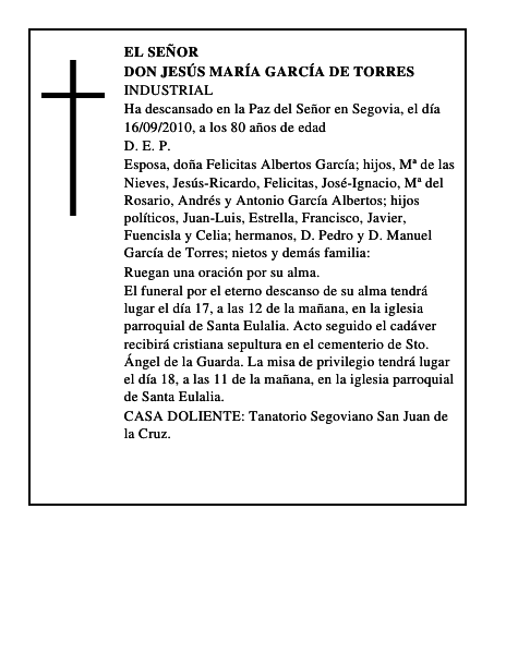 Don Jesús María García de Torres