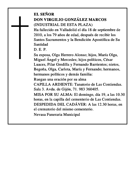 Don Virgilio González Marcos