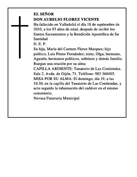 Don Aurelio Florez Vicente