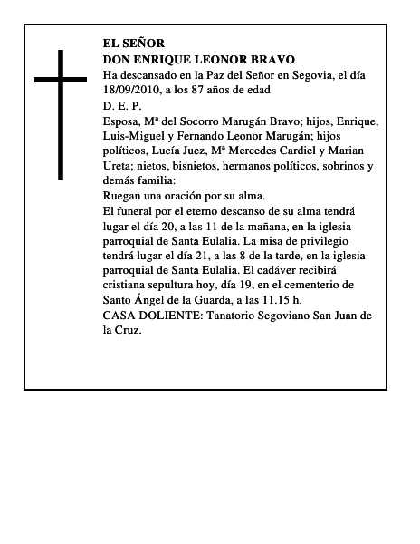 Don Enrique Leonor Bravo
