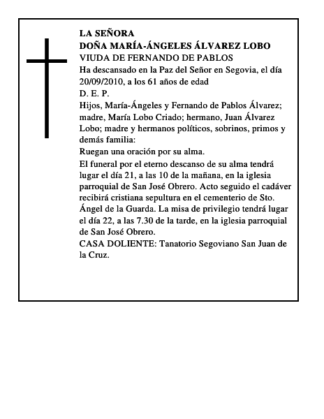 Doña María-Ángeles Álvarez Lobo