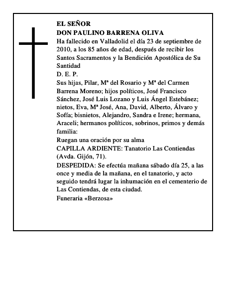 Don Paulino Barrena Oliva