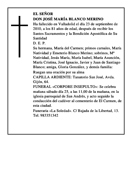 Don José María Blanco Merino