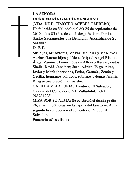 Doña María García Sanguino