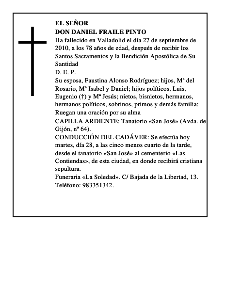 Don Daniel Fraile Pinto