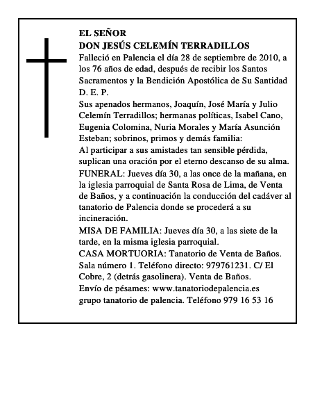 Don Jesús Celemín Terradillos