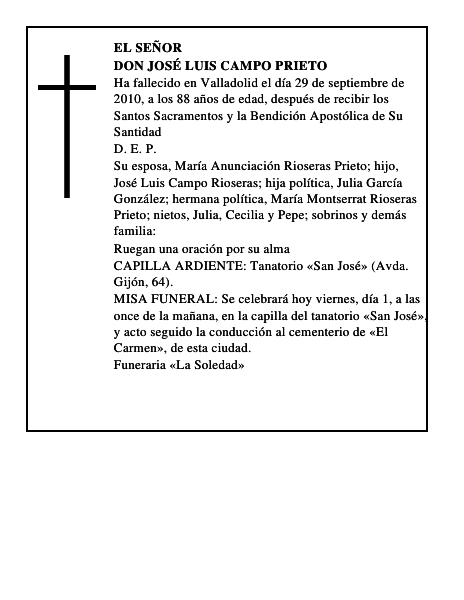 Don José Luis Campo Prieto