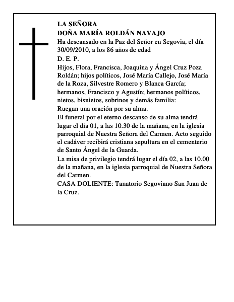 Doña María Roldán Navajo