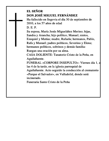 Don José Miguel Fernández