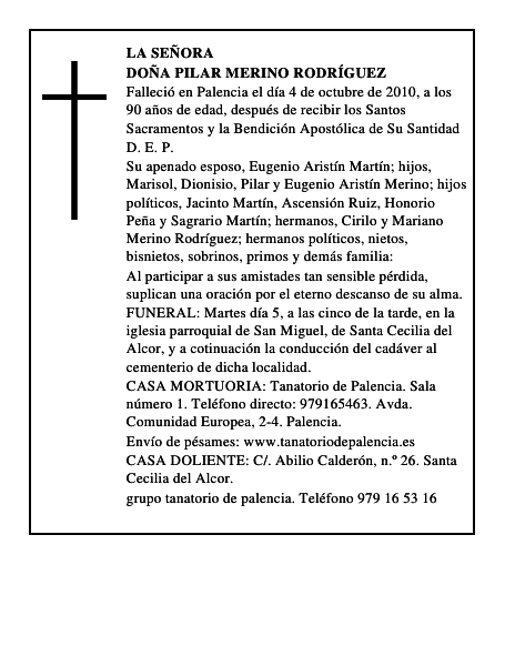 Doña Pilar Merino Rodríguez