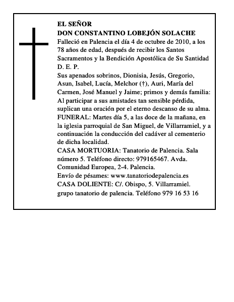 Don Constantino Lobejón Solache