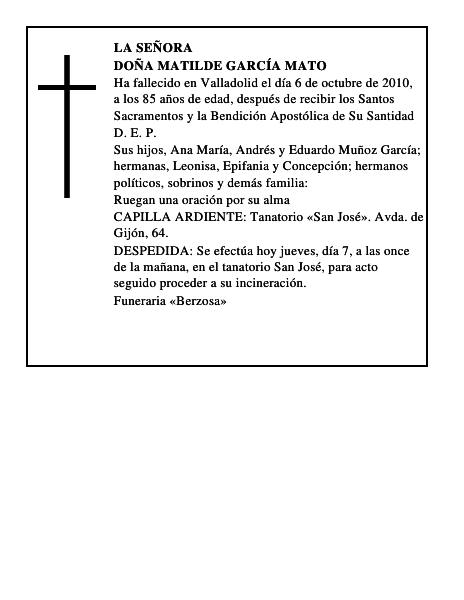 Doña Matilde García Mato