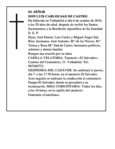 Don Luis Carlos Sad de Castro