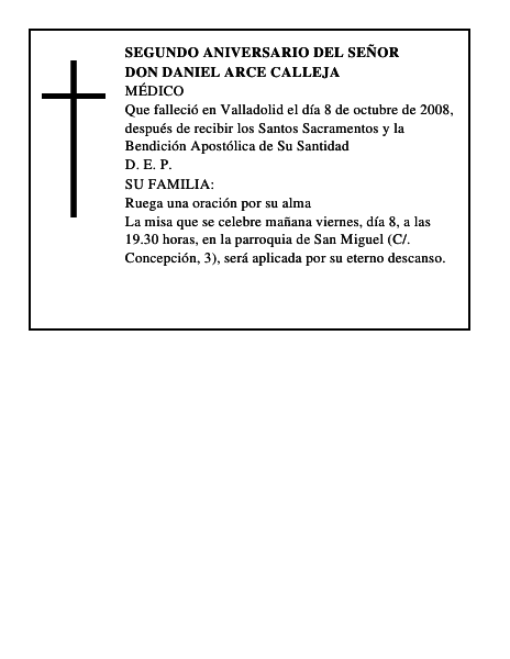 Don Daniel Arce Calleja