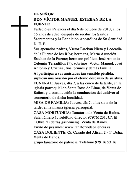 Don Víctor Manuel Esteban de la Fuente