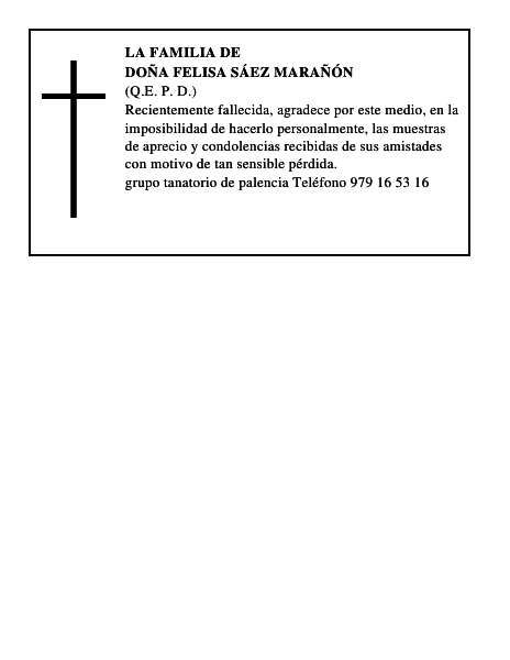 Doña Felisa Sáez Marañón