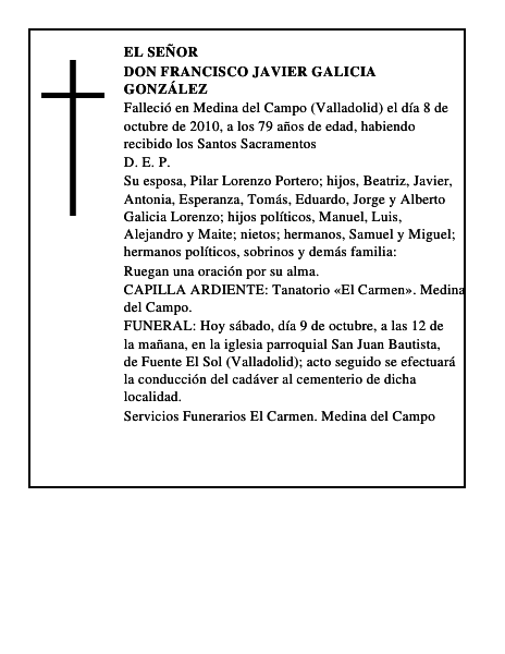 Don Francisco Javier Galicia González