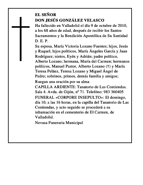 Don Jesús González Velasco