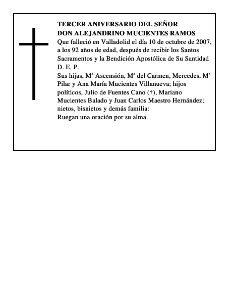 Don Alejandrino Mucientes Ramos
