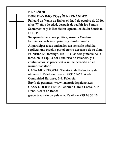Don Máximo Cossío Fernández