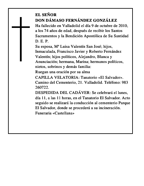 Don Dámaso Fernández González
