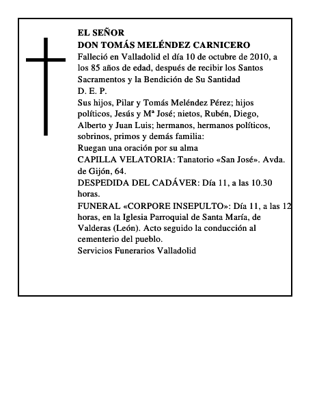 Don Tomás Meléndez Carnicero