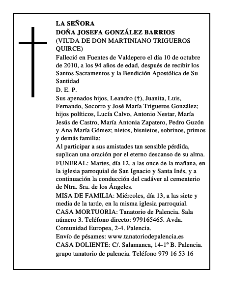 Doña Josefa González Barrios