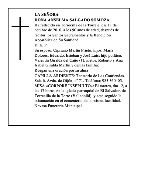 Doña Anselma Salgado Somoza