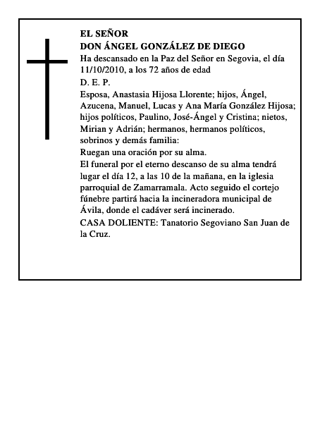 Don Ángel González de Diego