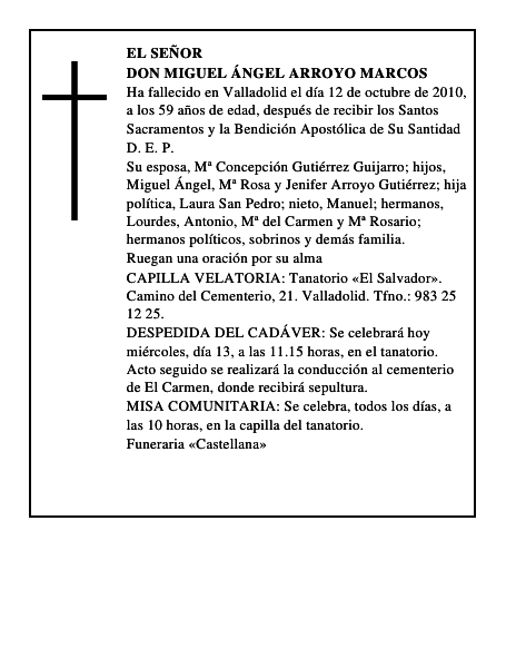 Don Miguel Ángel Arroyo Marcos