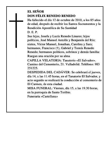 Don Félix Renedo Renedo