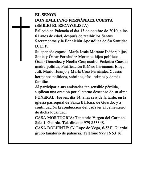 Don Emiliano Fernández Cuesta