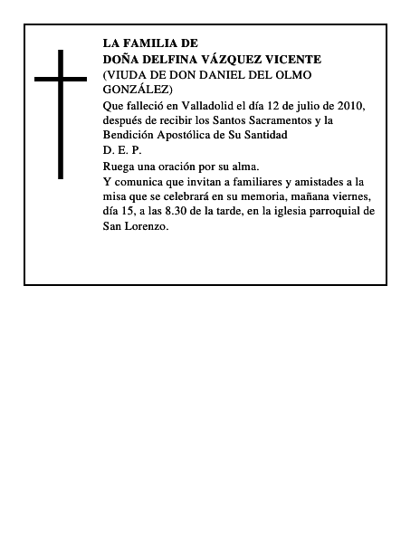 Doña Delfina Vázquez Vicente