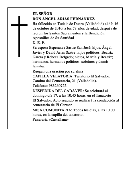 Don Ángel Arias Fernández
